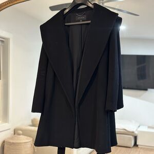 Ann Taylor Black Wrap Coat with Belt